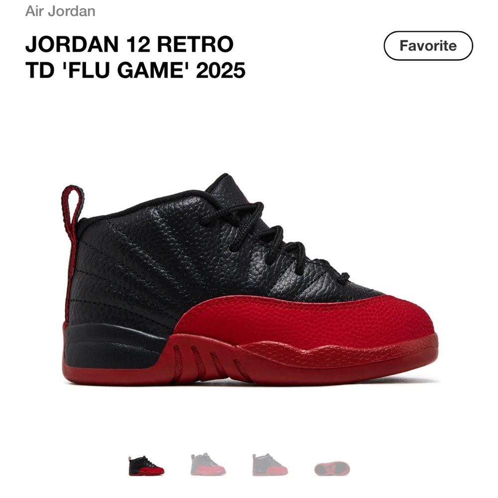 Toddler Air Jordan 12 Retro TD 'Flu Game”